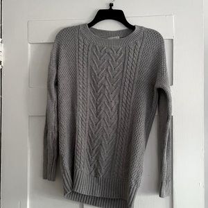 Ann Taylor Loft Gray Sweater, 100% Cotton, Small